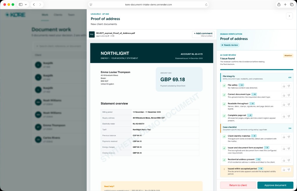Final verification dashboard